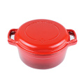 Amazon Hot sale 3.3QT/4.2QT Enameled Cast Iron Double Dutch Oven